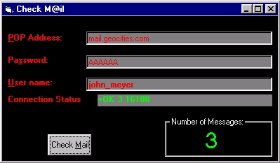 Screen shot of Check Mail